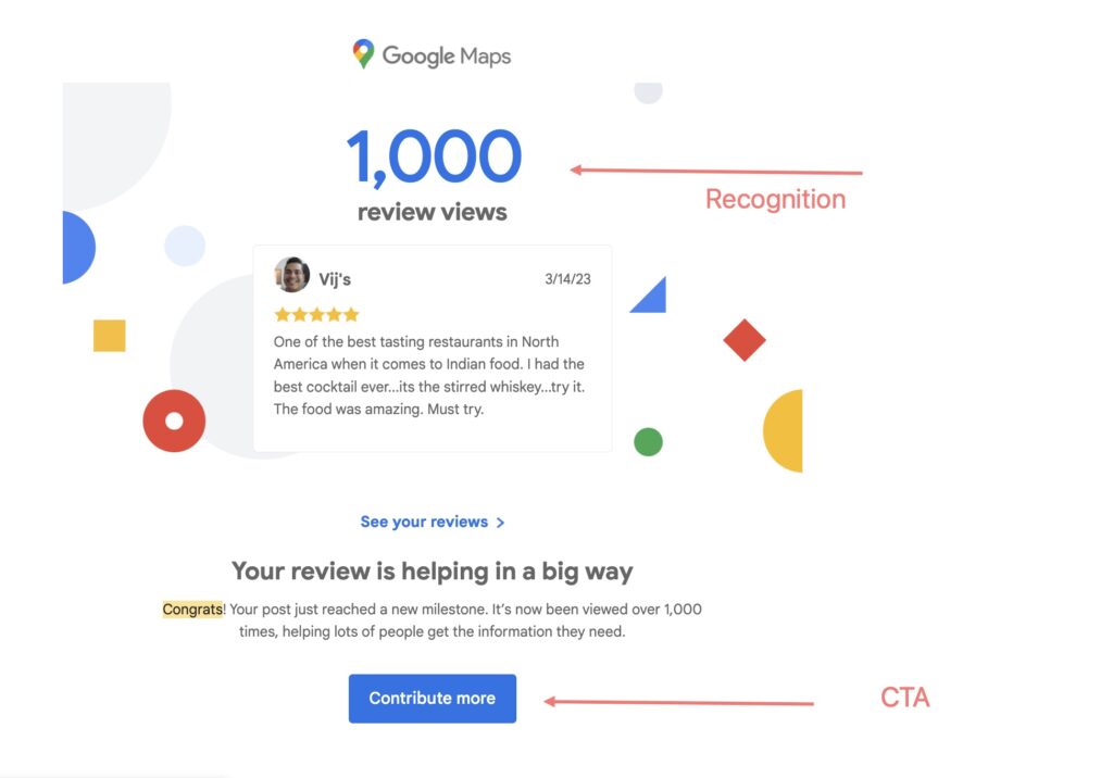 Google Review Interactive Newsletter example